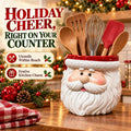 Christmas Santa Utensil Holder – Festive Countertop Organizer