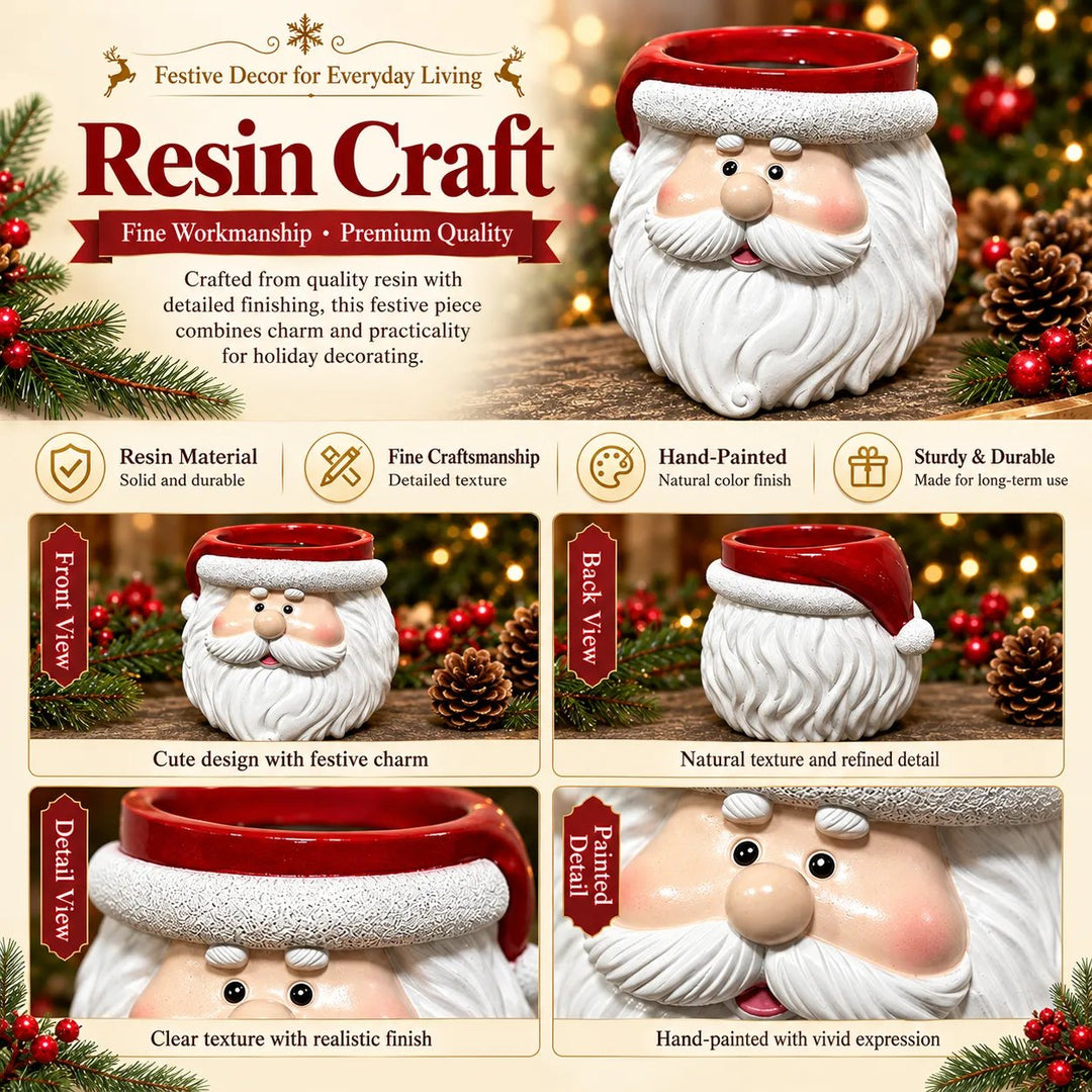 Christmas Santa Utensil Holder – Festive Countertop Organizer