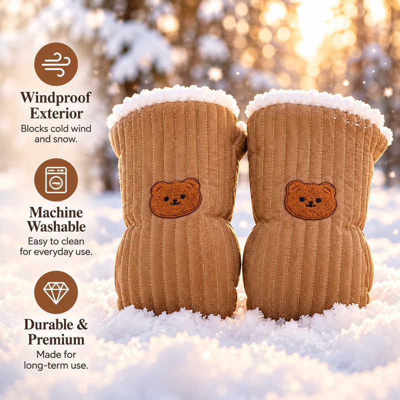 Thickened Fleece Warm Baby Stroller Gloves