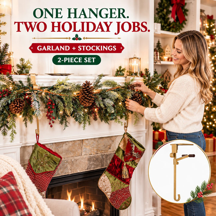 🛒Fireplace Stocking and Garland Hanger