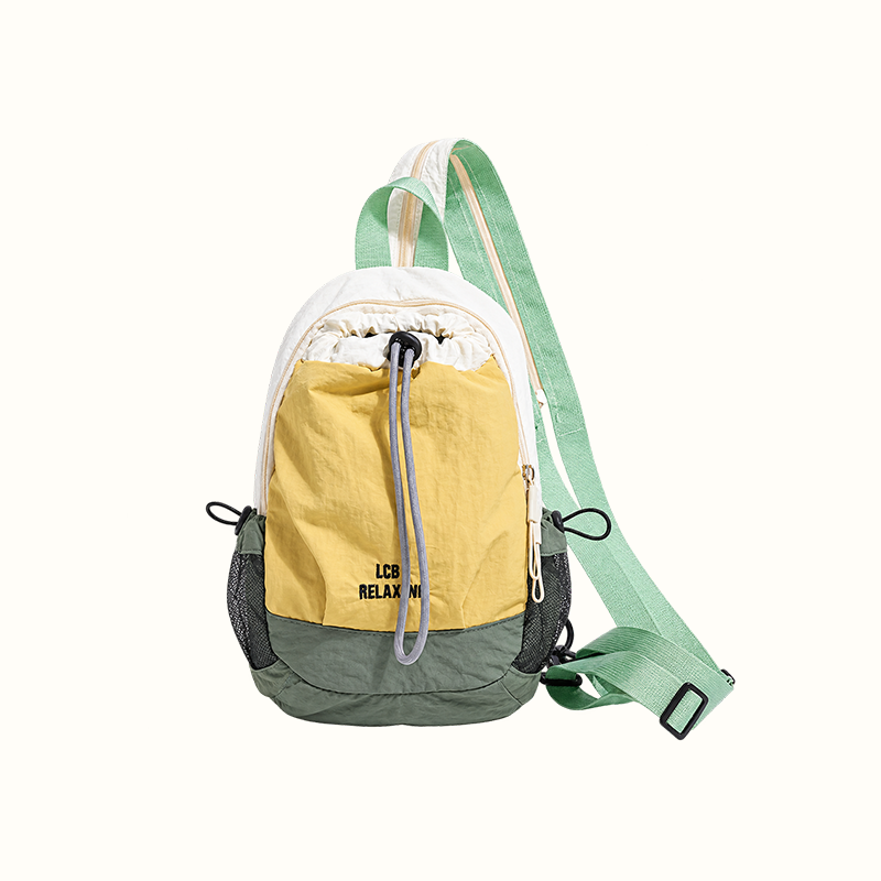 🎒Unisex Lightweight Color Block Nylon Mini Backpack – Compact & Water-Resistant Daypack for Every Adventure! 🌈🚶‍♂️