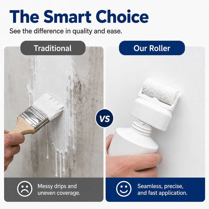🔥PROMO 50%! Waterproof wall repair paste 🧱 With built-in roller, easy repair without extra tools ✨🖌️