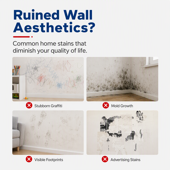 🔥PROMO 50%! Waterproof wall repair paste 🧱 With built-in roller, easy repair without extra tools ✨🖌️