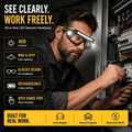 ⚡ Hands-Free LED Headlamp Glasses — 5 Lighting Modes for Work, Repairs & Outdoor Use