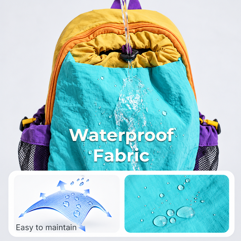 🎒Unisex Lightweight Color Block Nylon Mini Backpack – Compact & Water-Resistant Daypack for Every Adventure! 🌈🚶‍♂️