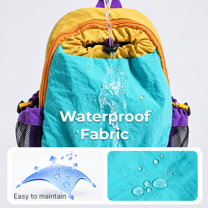 🎒Unisex Lightweight Color Block Nylon Mini Backpack – Compact & Water-Resistant Daypack for Every Adventure! 🌈🚶‍♂️