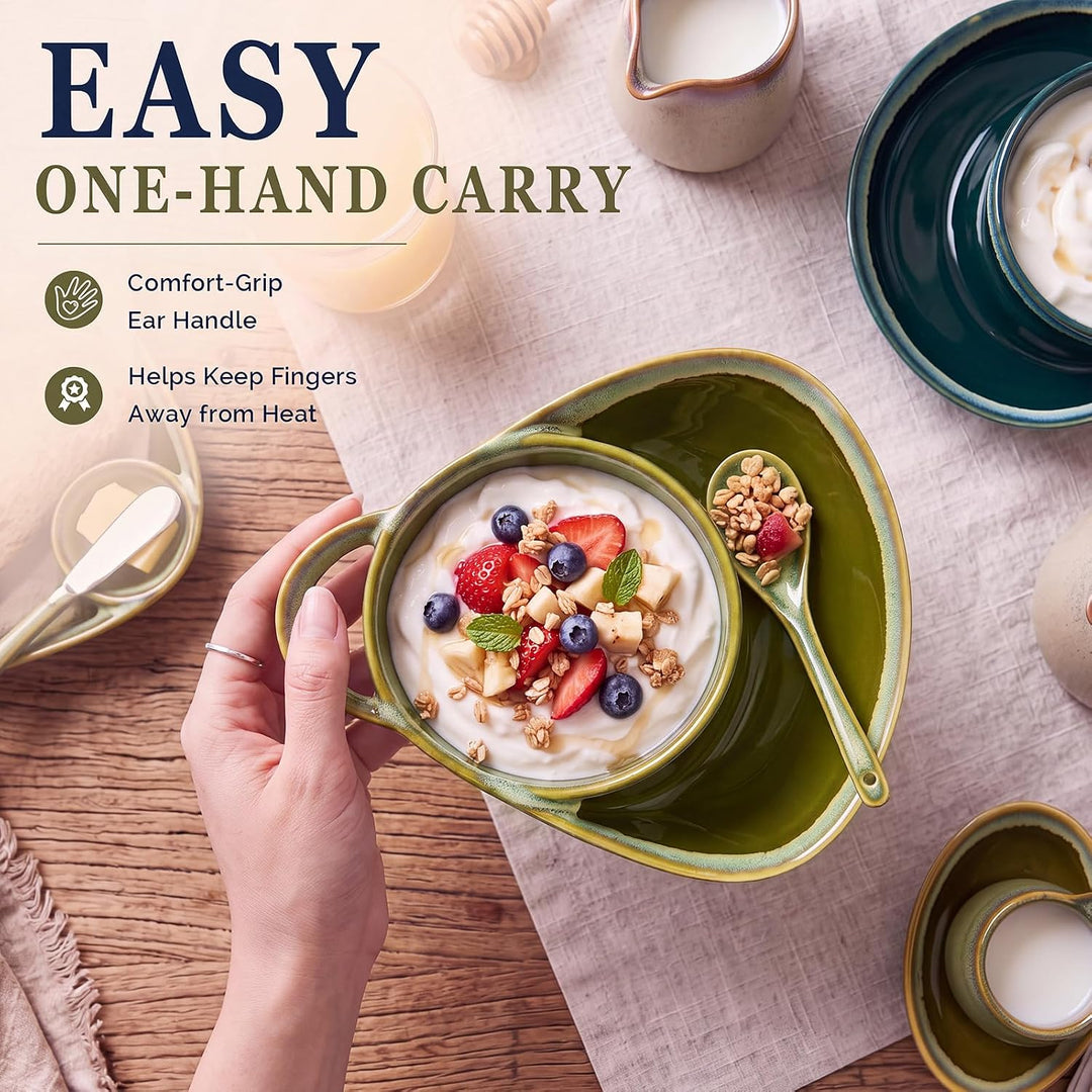 🎅(Early Christmas Sale-49% OFF) 2-in-1 Anti-Soggy Cereal & Dip Bowl Set🥣