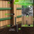 Fence Post Repair Kit-Heavy-Duty H-Shaped Metal Stakes