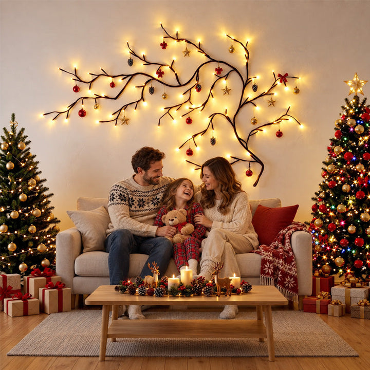 Christmas Branch Wall Lights