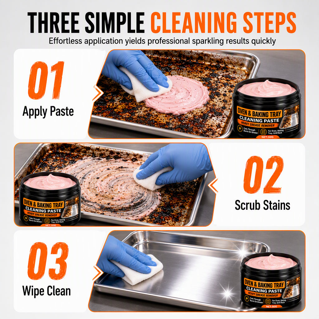 Erase Burnt Grease Instantly! Heavy-Duty Cleaning Paste