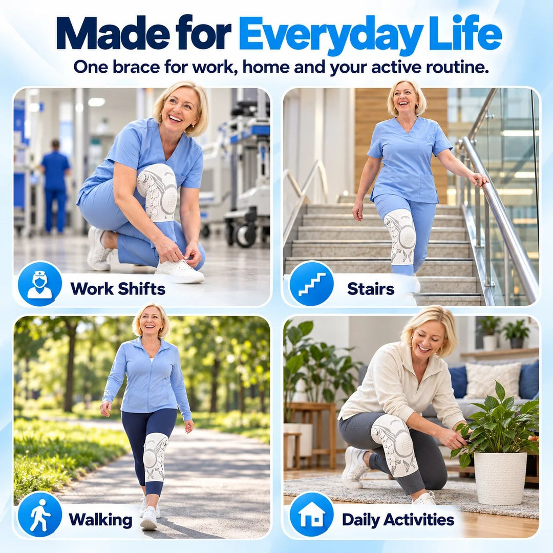 🦵 Adjustable Knee Support Brace – Compression & Stability for Everyday Movement