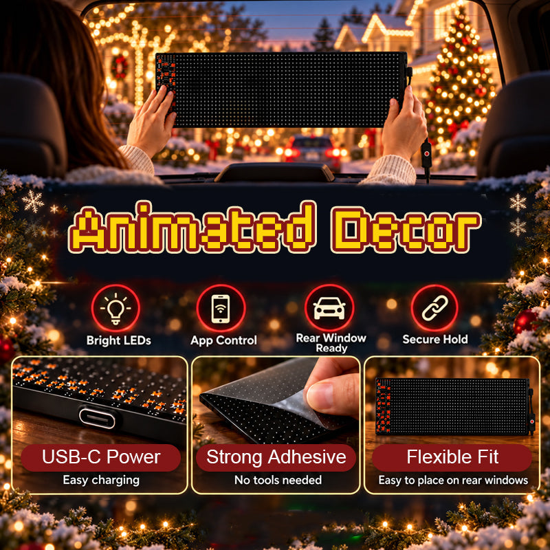 Animated Christmas LED Car Display