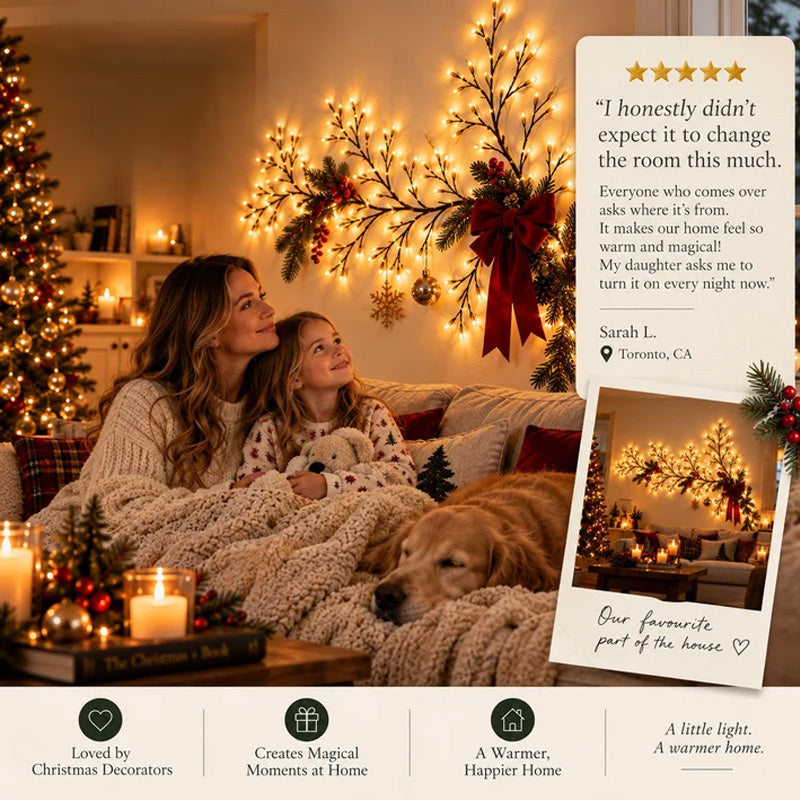 Christmas Branch Wall Lights