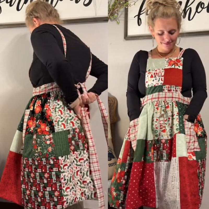 Christmas patchwork apron