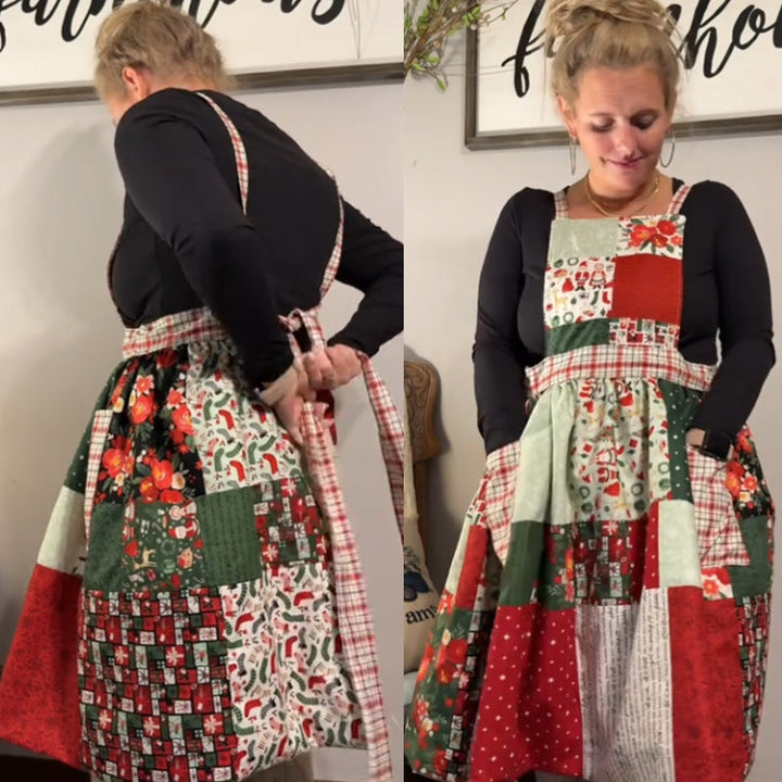 Christmas patchwork apron