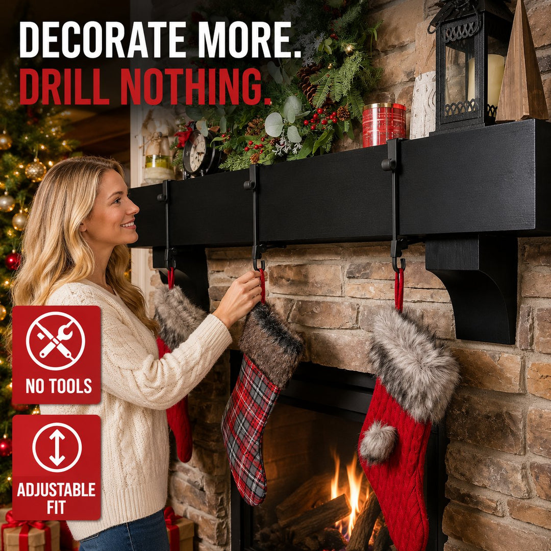 🛒Fireplace Stocking and Garland Hanger