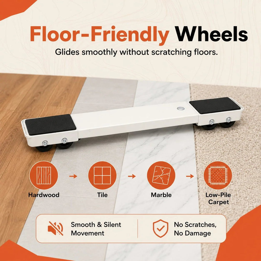 🛠️ Adjustable Appliance Moving Rollers