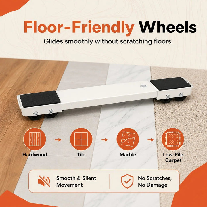 🛠️ Adjustable Appliance Moving Rollers