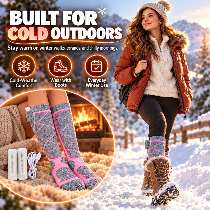 🔥 ThermoWarm Rechargeable Heated Socks – Say Goodbye to Cold Feet in Minutes
