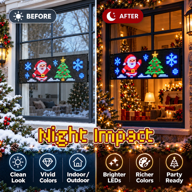 Animated Christmas LED Car Display