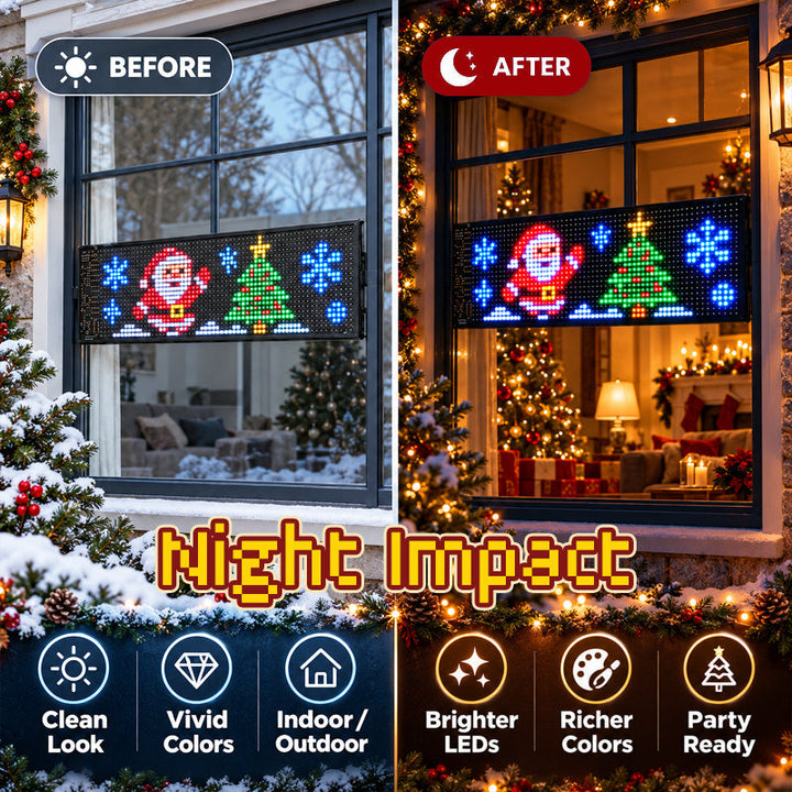 Animated Christmas LED Car Display