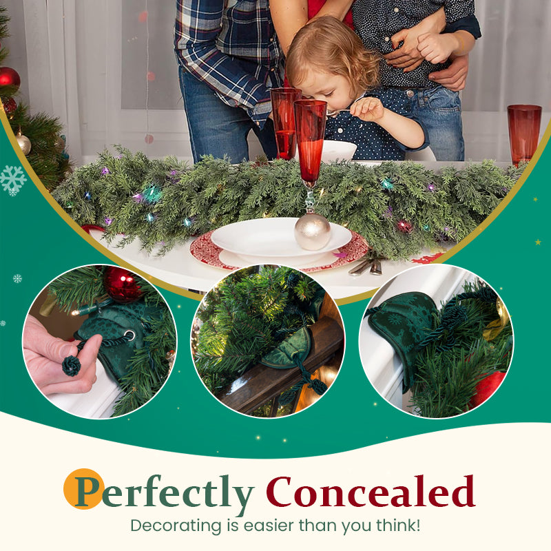 Christmas Garland Railing Ties