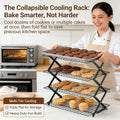 🍪 3/4-Tier Collapsible Cooling Rack – Expand to Bake, Collapse to Save Space!
