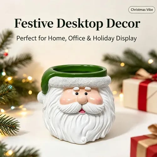 Christmas Santa Utensil Holder – Festive Countertop Organizer