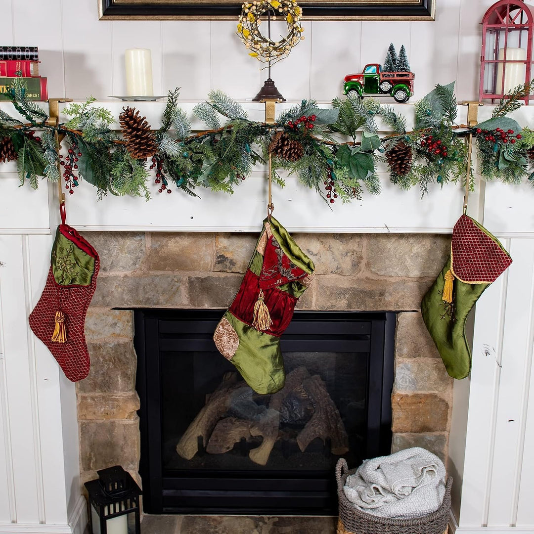 🛒Fireplace Stocking and Garland Hanger