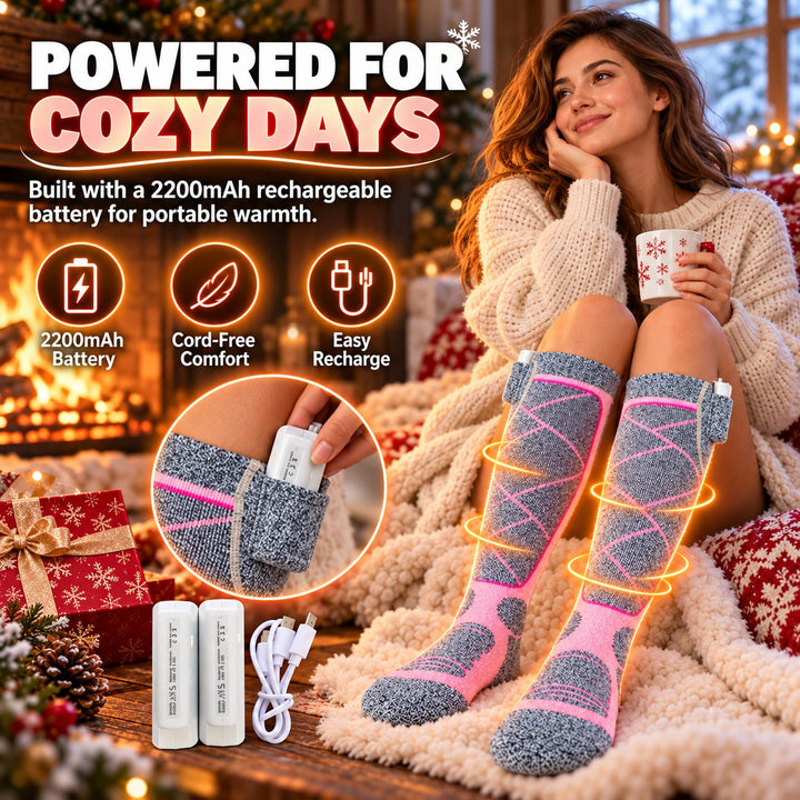 🔥 ThermoWarm Rechargeable Heated Socks – Say Goodbye to Cold Feet in Minutes