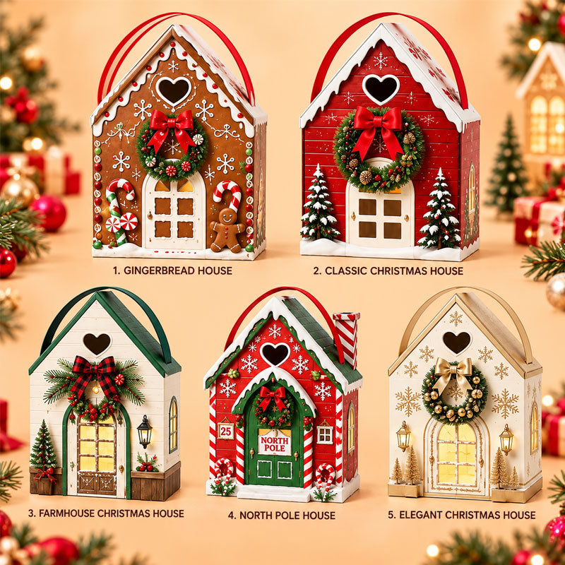 Christmas Village Gift House Boxes