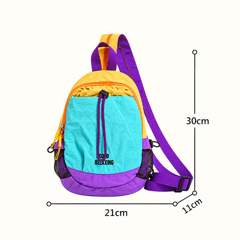 🎒Unisex Lightweight Color Block Nylon Mini Backpack – Compact & Water-Resistant Daypack for Every Adventure! 🌈🚶‍♂️