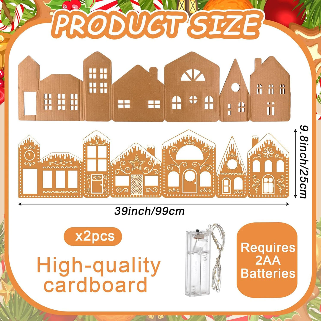 Christmas Gingerbread Village Light-Up Decor