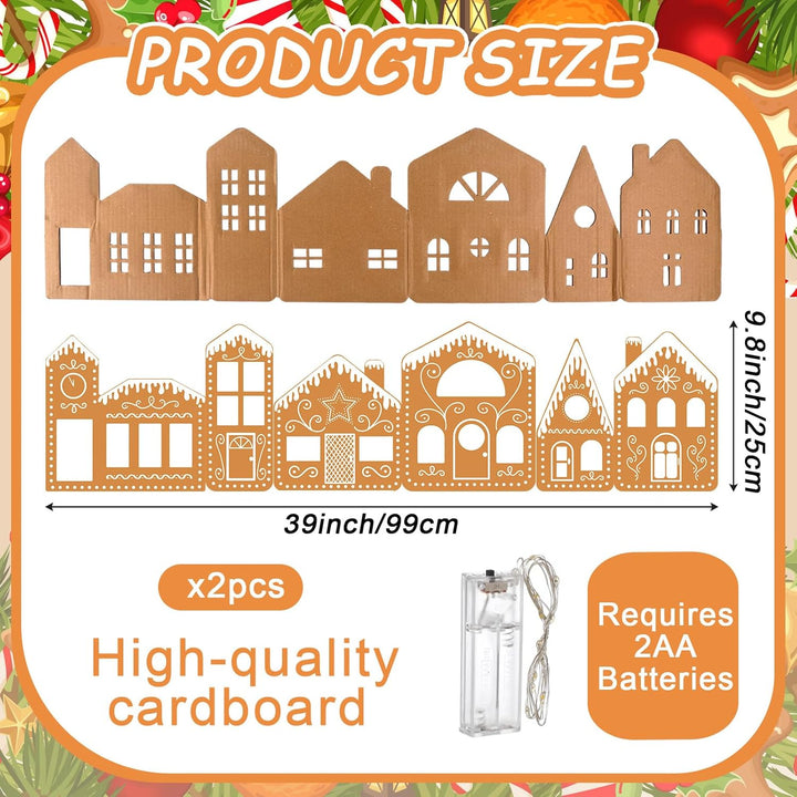 Christmas Gingerbread Village Light-Up Decor