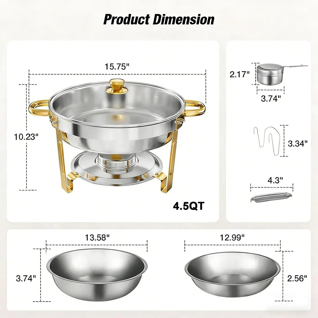 Stainless Steel Chafing Dish Buffet Set 🔥