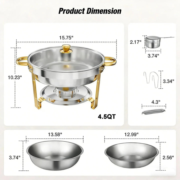 Stainless Steel Chafing Dish Buffet Set 🔥
