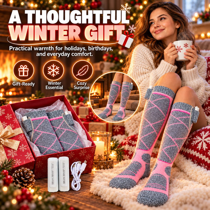 🔥 ThermoWarm Rechargeable Heated Socks – Say Goodbye to Cold Feet in Minutes