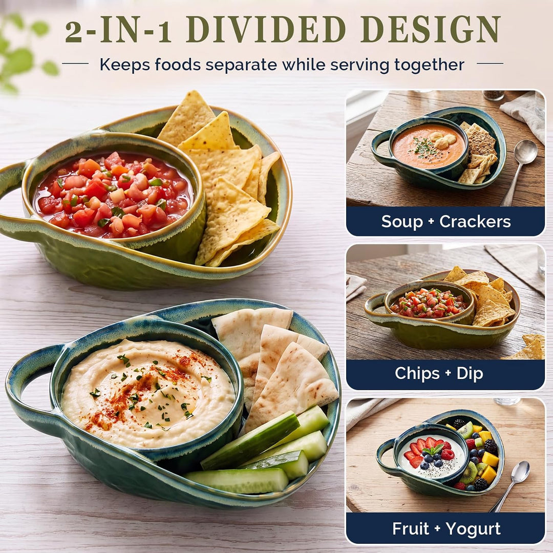 🎅(Early Christmas Sale-49% OFF) 2-in-1 Anti-Soggy Cereal & Dip Bowl Set🥣