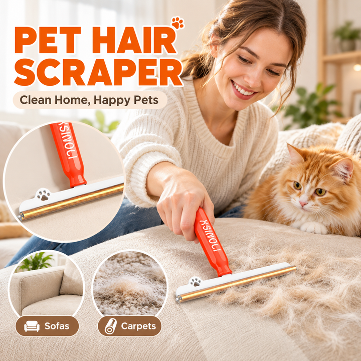 Pet Hair Scraper for Carpets & Car Floor Mats