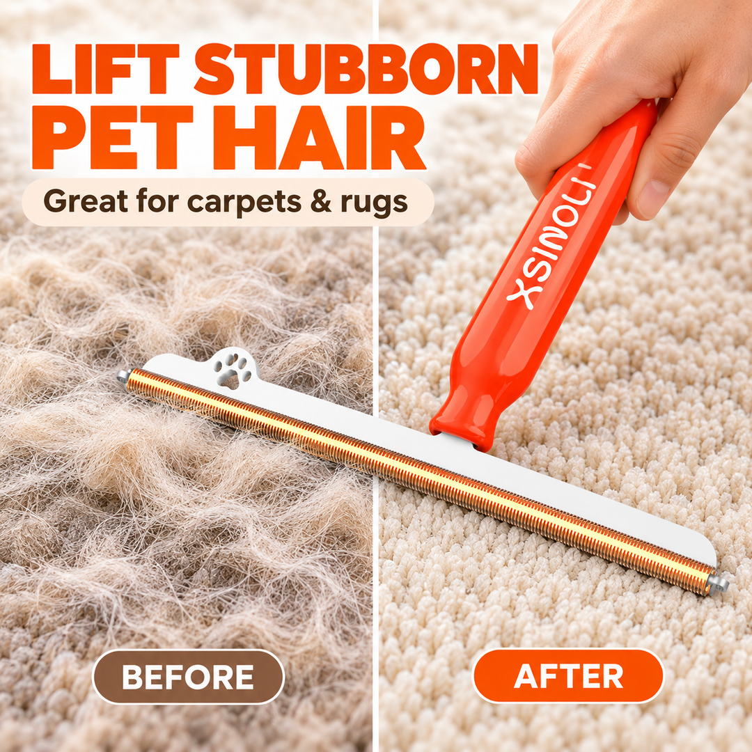 Pet Hair Scraper for Carpets & Car Floor Mats
