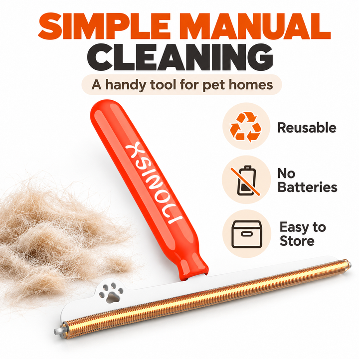 Pet Hair Scraper for Carpets & Car Floor Mats