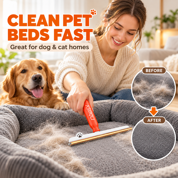 Pet Hair Scraper for Carpets & Car Floor Mats