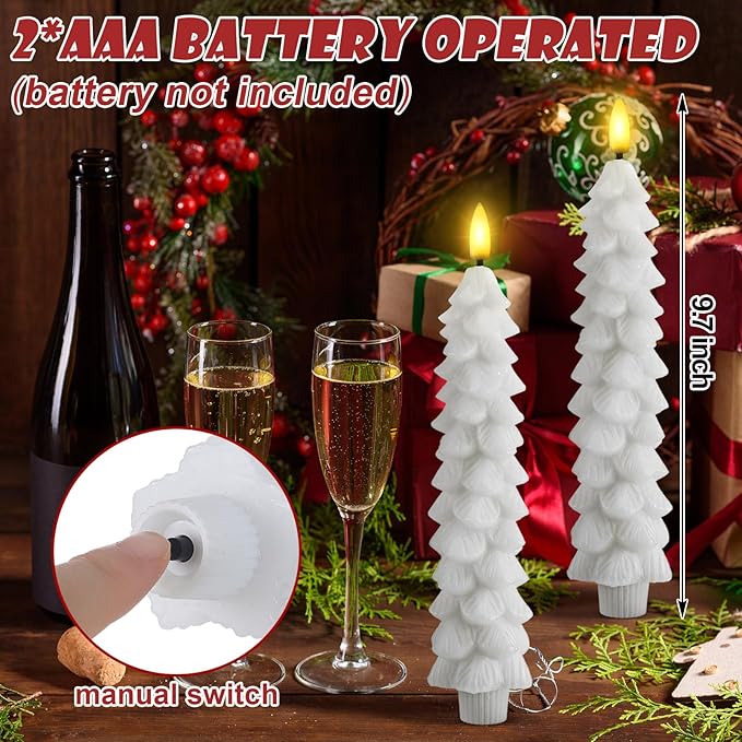 (🎅Early Christmas Sale-49% OFF) Flameless Taper Candles 🕯