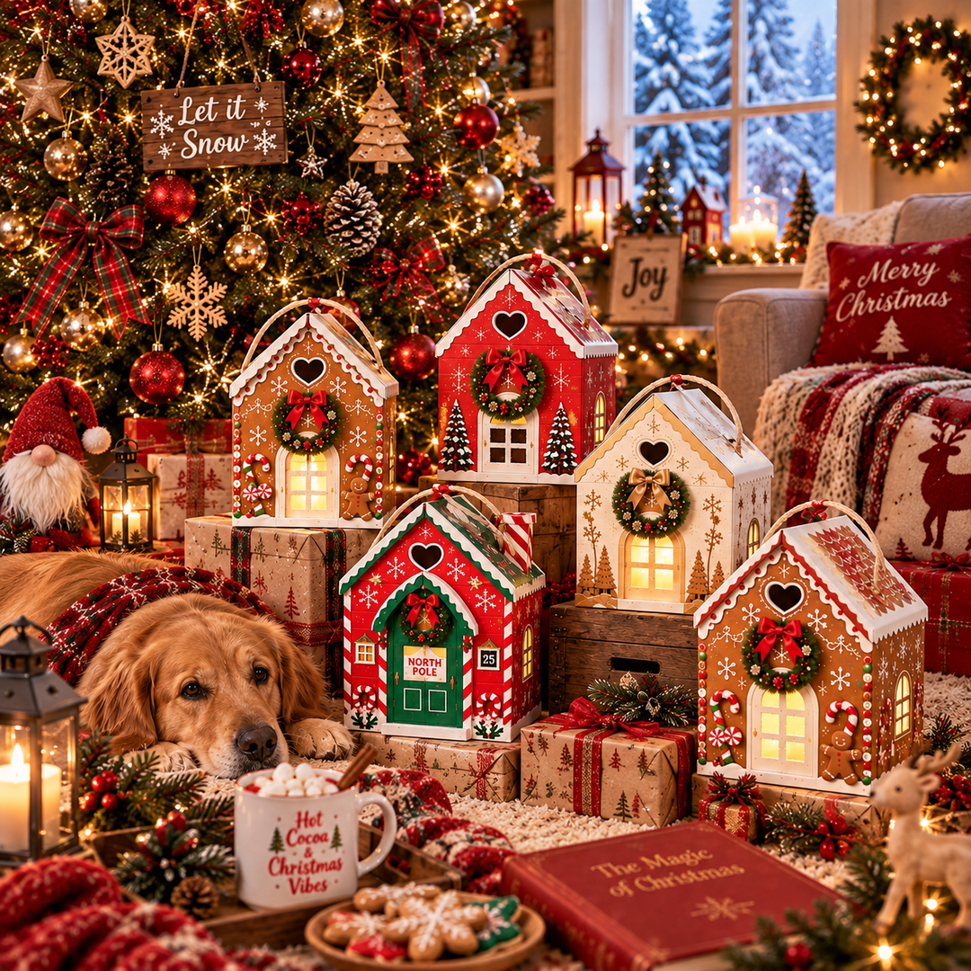 Christmas Village Gift House Boxes