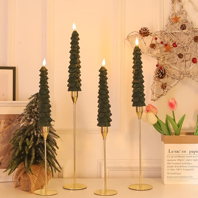 (🎅Early Christmas Sale-49% OFF) Flameless Taper Candles 🕯