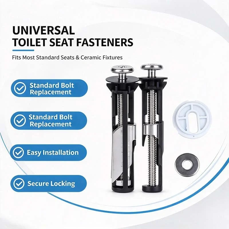 Universal Toilet Seat Bolt Kit Screws Quick Release Easy Install Toilet Seat Replacement Parts🚽