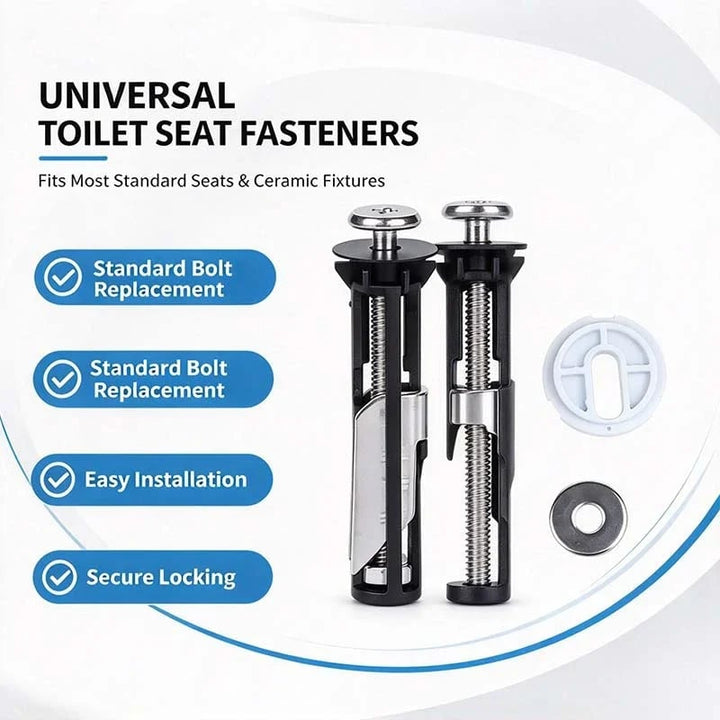 Universal Toilet Seat Bolt Kit Screws Quick Release Easy Install Toilet Seat Replacement Parts🚽