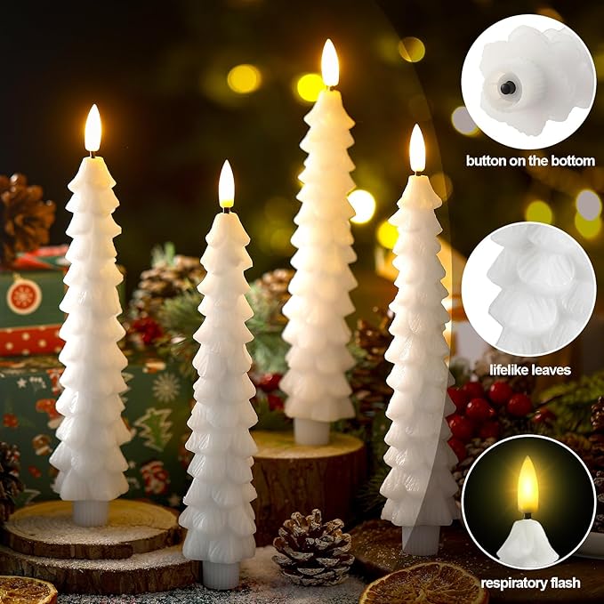 (🎅Early Christmas Sale-49% OFF) Flameless Taper Candles 🕯