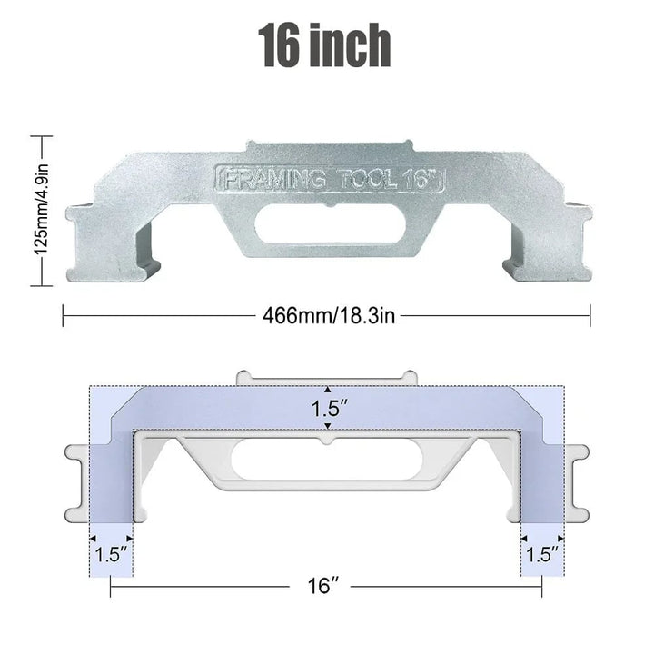 Framing Tool, 12/14/16 Inch On-Center Stud Layout Tool