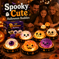 🎃 Spooky Cute Light-Up Steamer Bun Squeeze Toy